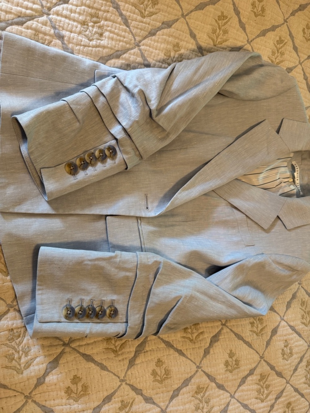 Veronica Beard Dickey Blazer with White Striped Lining - Picture 5 of 6